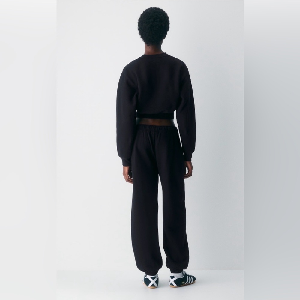 ARITZIA SWEAT FLEECE COZY FLEECE MEGA FIT Black Sweatpants Size XS - Picture 2 of 11
